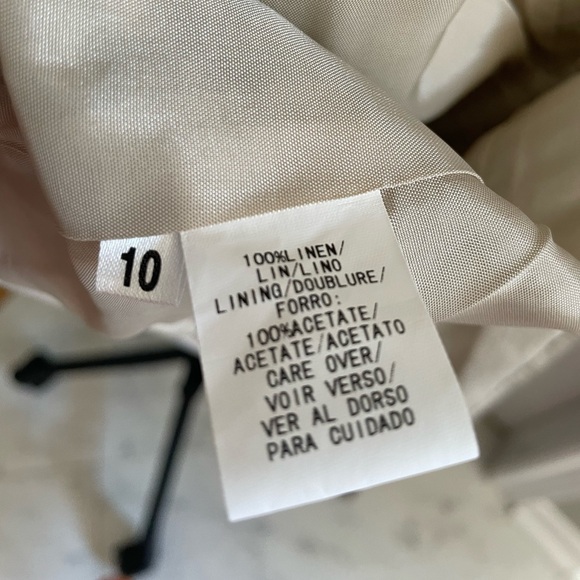 💯% Linen Silver Thread Embroidered Wood Beaded Blazer - 10 - Picture 13 of 13